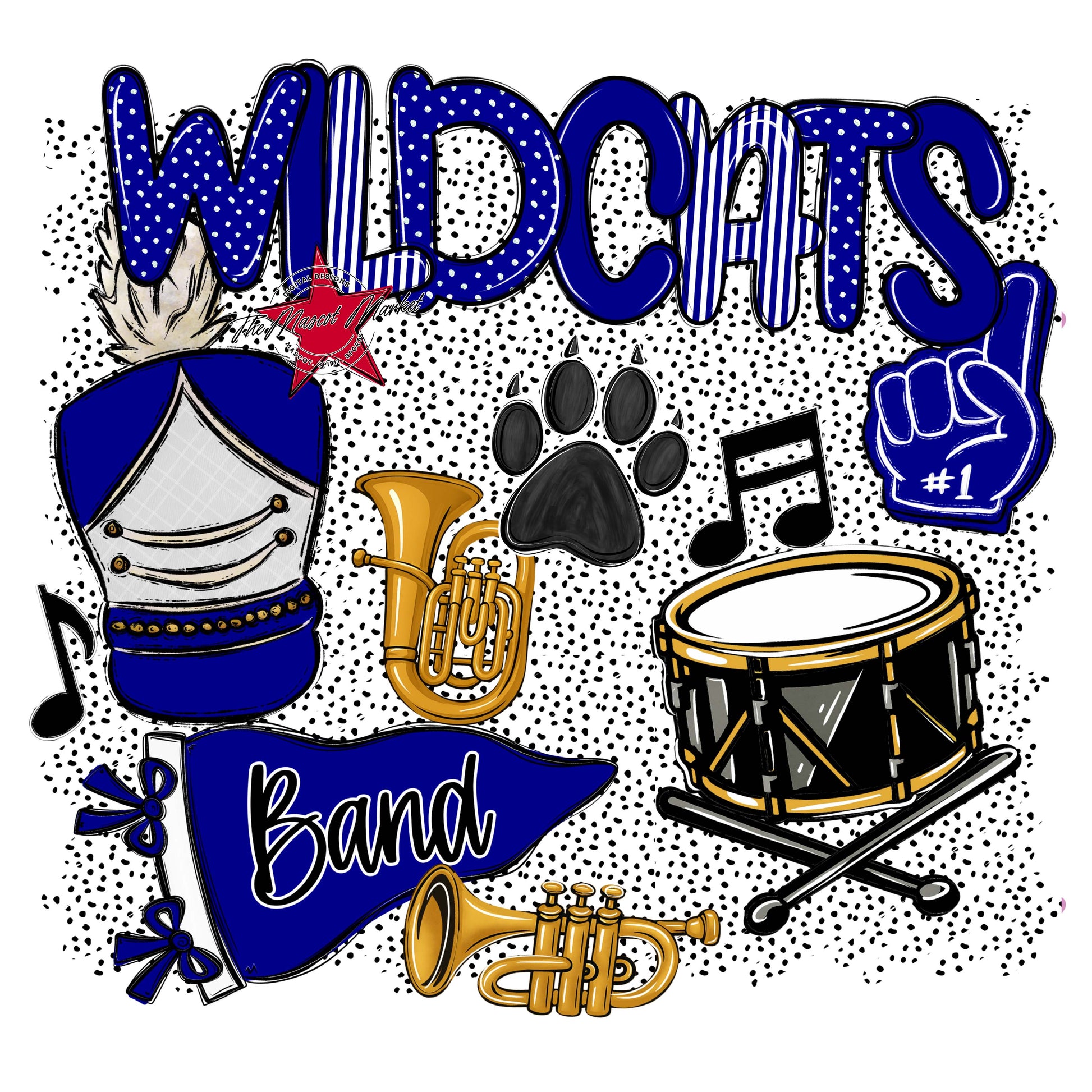 Wildcats Band Spirit-Blue
