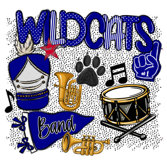 Wildcats Band Spirit-Blue