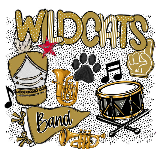 Wildcats Band Spirit-Gold