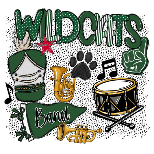Wildcats Band Spirit-Green