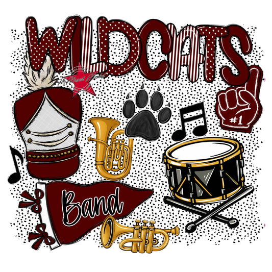Wildcats Band Spirit-Maroon
