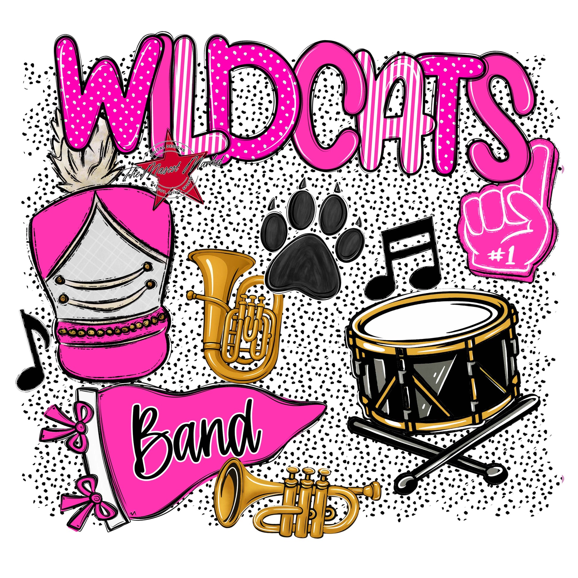 Wildcats Band Spirit-Pink