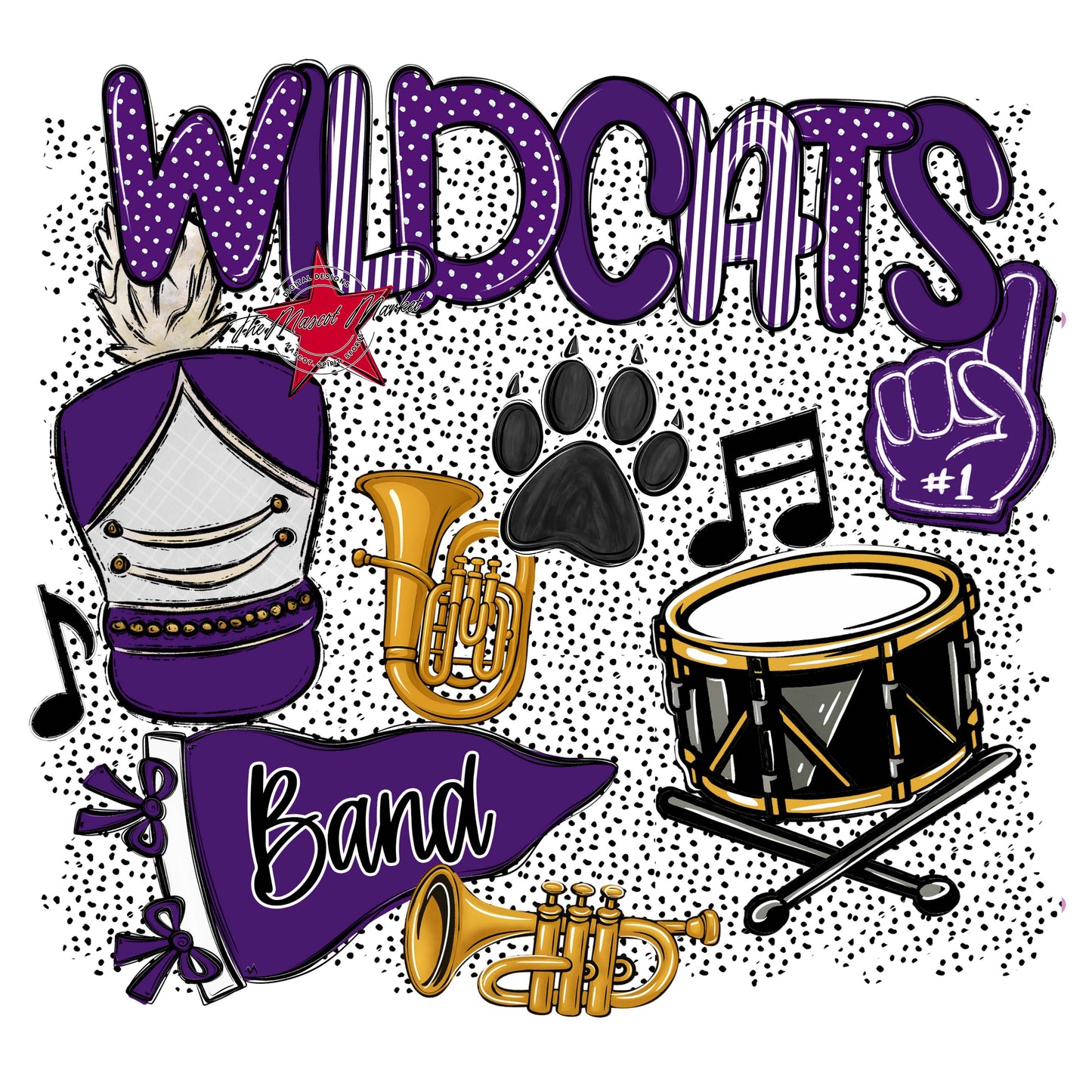 Wildcats Band Spirit-Purple