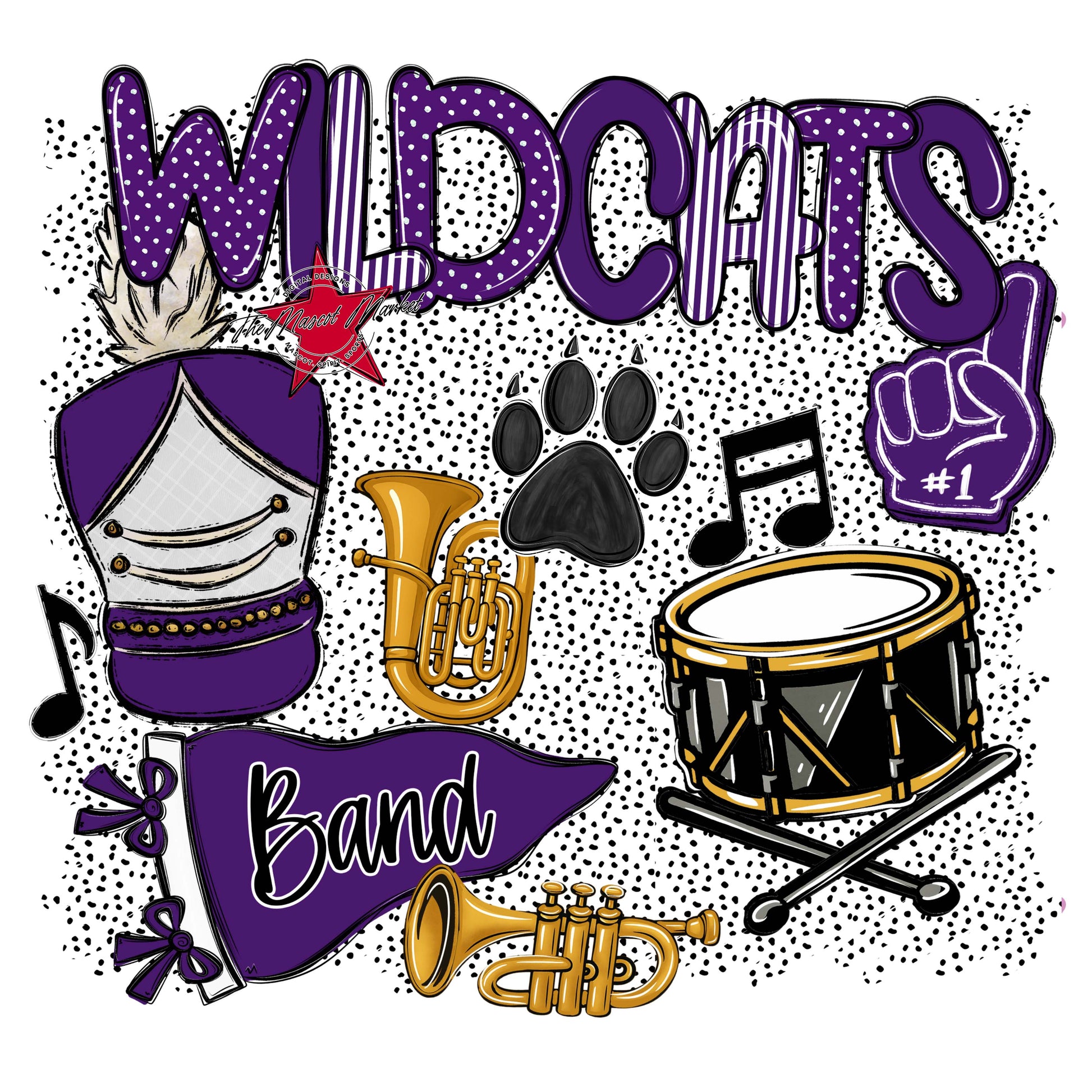 Wildcats Band Spirit-Purple