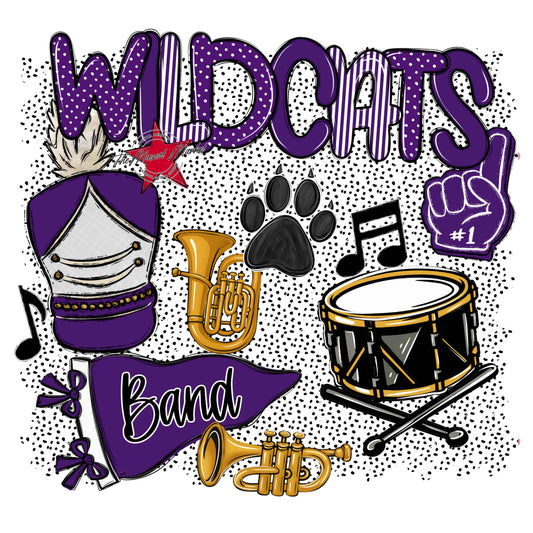 Wildcats Band Spirit-Purple