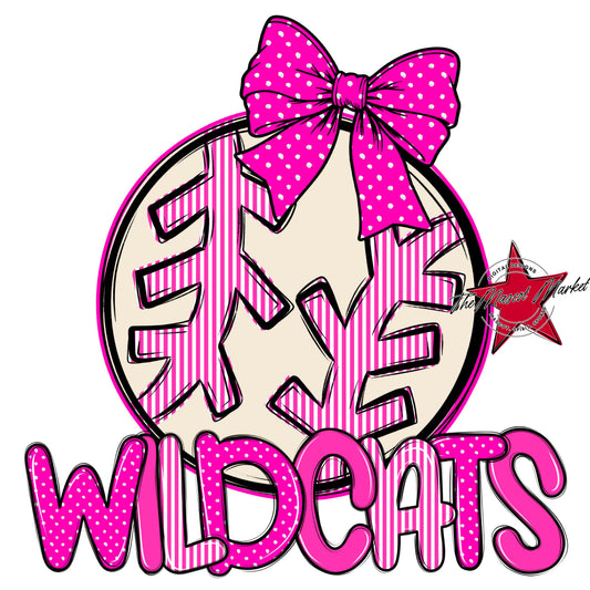 Wildcats Baseball-Softball Spirit Design-Pink