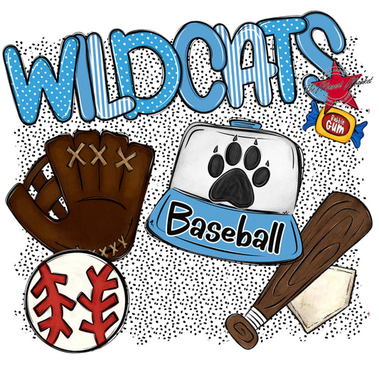 Wildcats Baseball Spirit-Carolina Blue