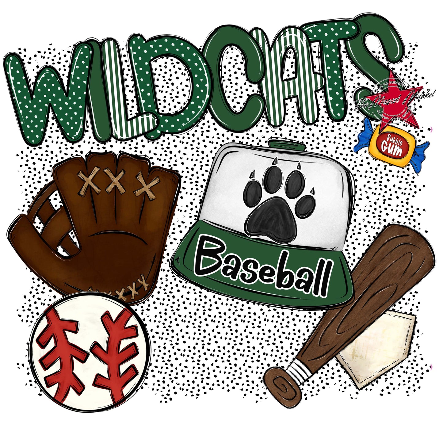 Wildcats Baseball Spirit-Green