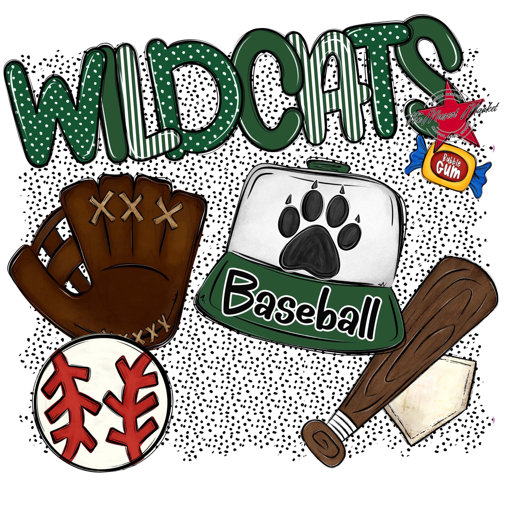 Wildcats Baseball Spirit-Green