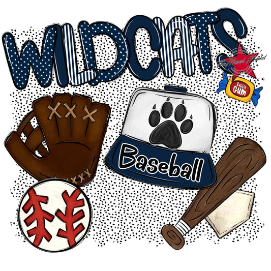 Wildcats Baseball Spirit-Navy