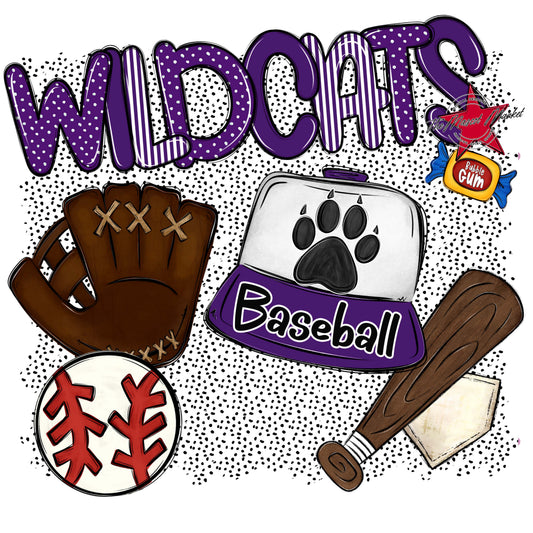 Wildcats Baseball Spirit-Purple