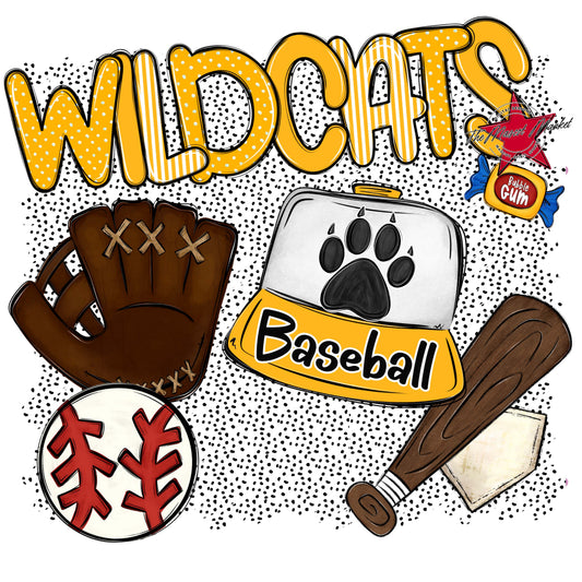 Wildcats Baseball Spirit-Yellow