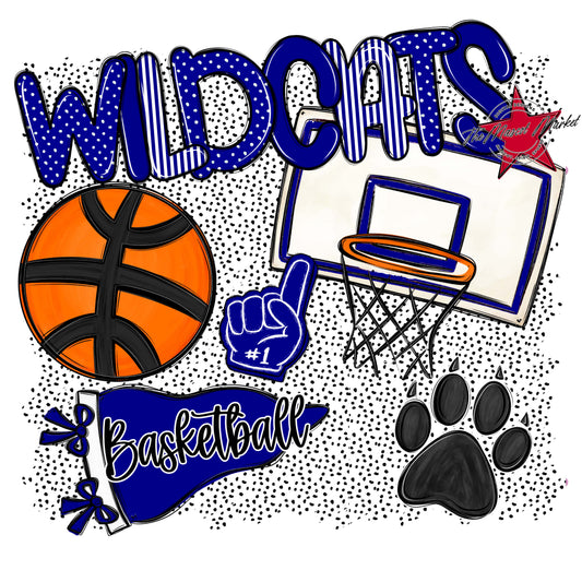 Wildcats Basketball Spirit-Blue