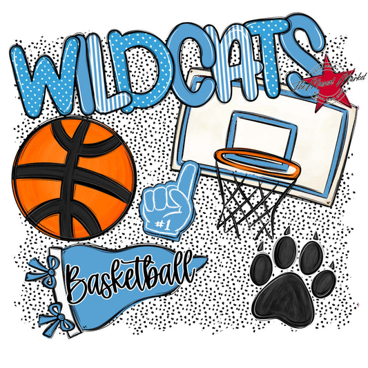Wildcats Basketball Spirit-Carolina Blue