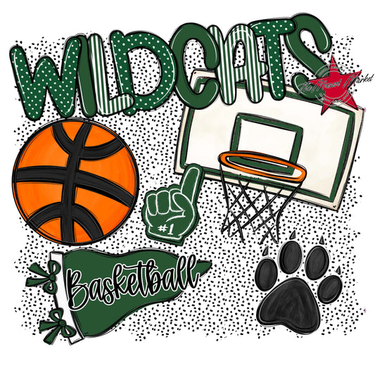 Wildcats Basketball Spirit-Green