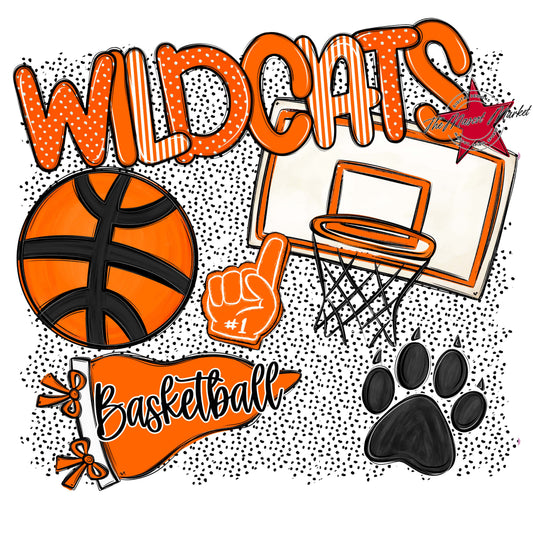 Wildcats Basketball Spirit-Orange