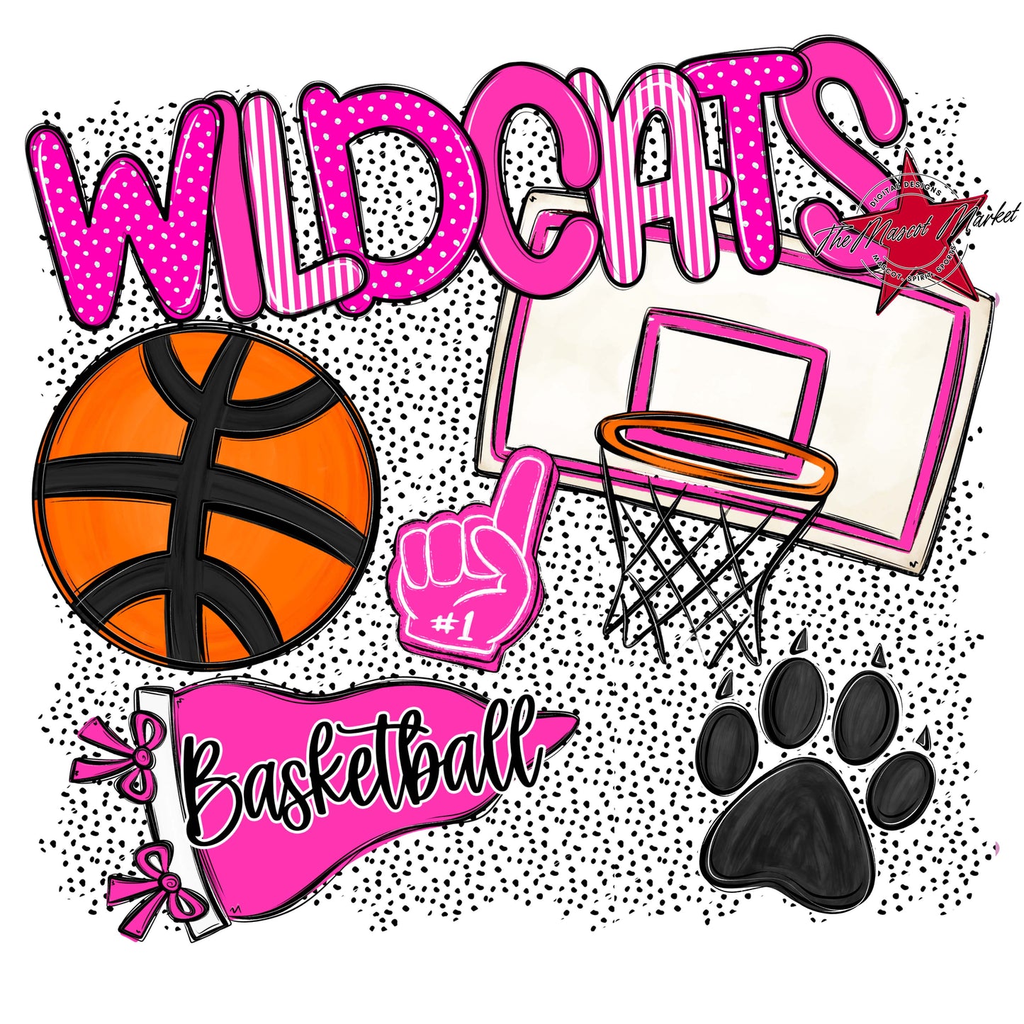 Wildcats Basketball Spirit-Pink