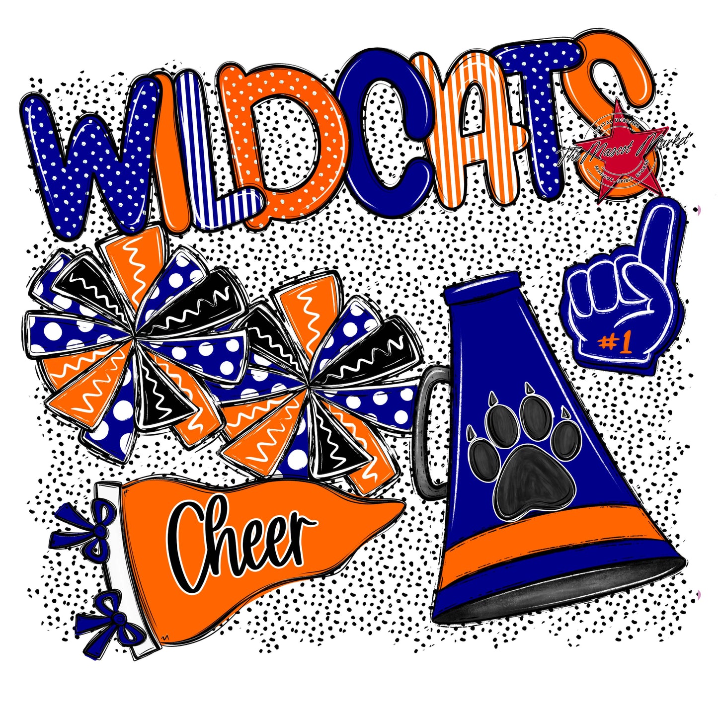 Wildcats Cheer Spirit-Blue & Orange
