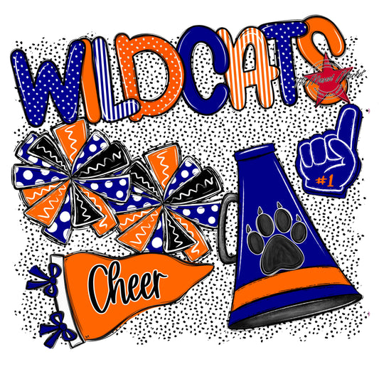 Wildcats Cheer Spirit-Blue & Orange