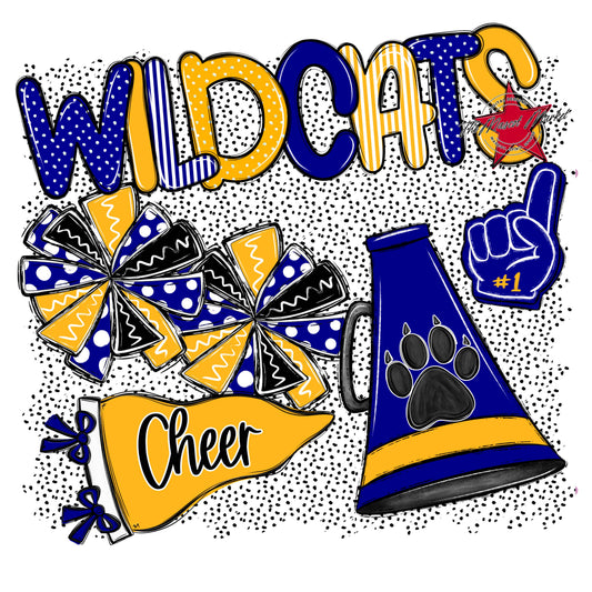 Wildcats Cheer Spirit-Blue & Yellow
