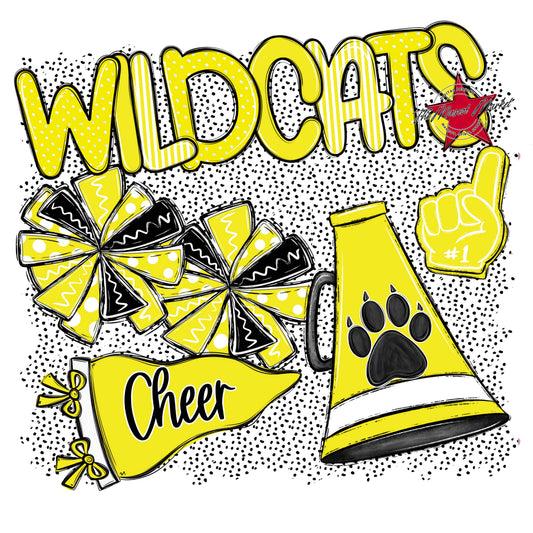 Wildcats Cheer Spirit-Bright Yellow