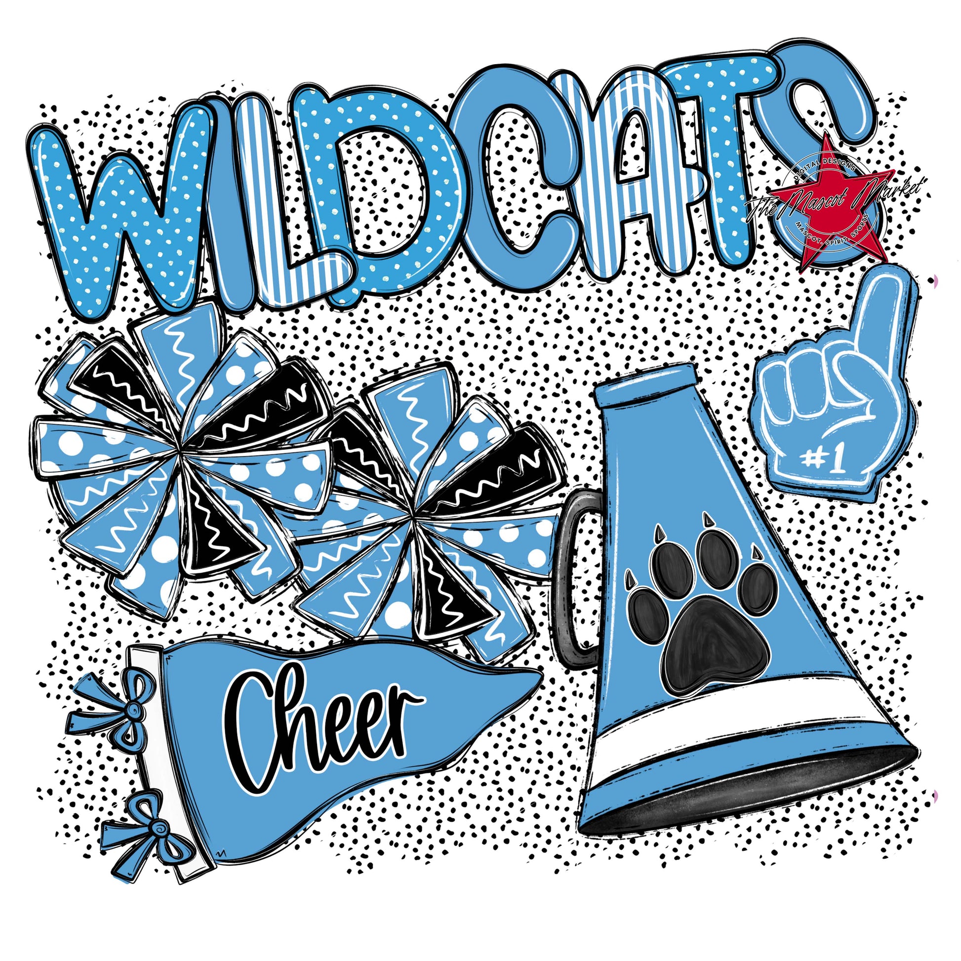 Wildcats Cheer Spirit-Carolina Blue