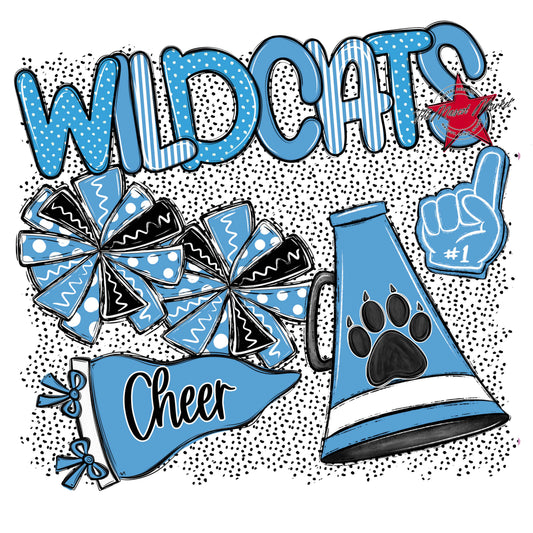 Wildcats Cheer Spirit-Carolina Blue