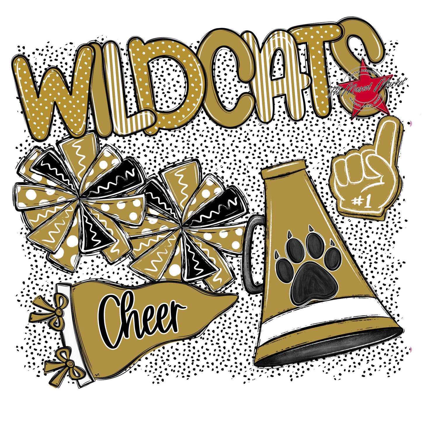 Wildcats Cheer Spirit-Gold