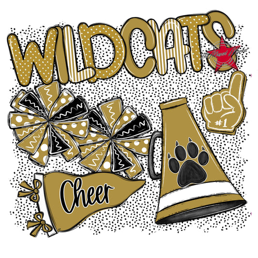 Wildcats Cheer Spirit-Gold