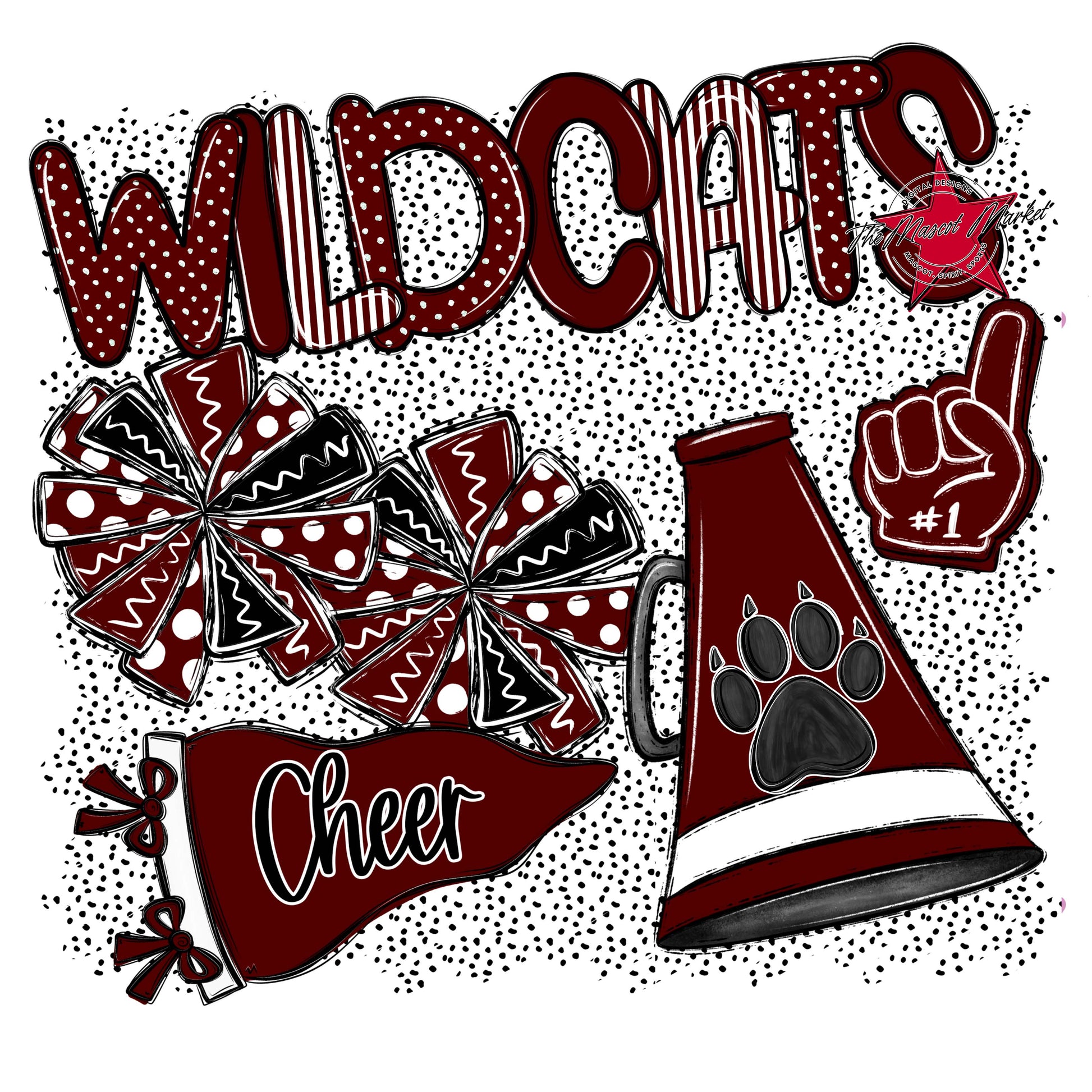 Wildcats Cheer Spirit-Maroon