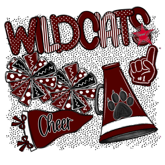 Wildcats Cheer Spirit-Maroon