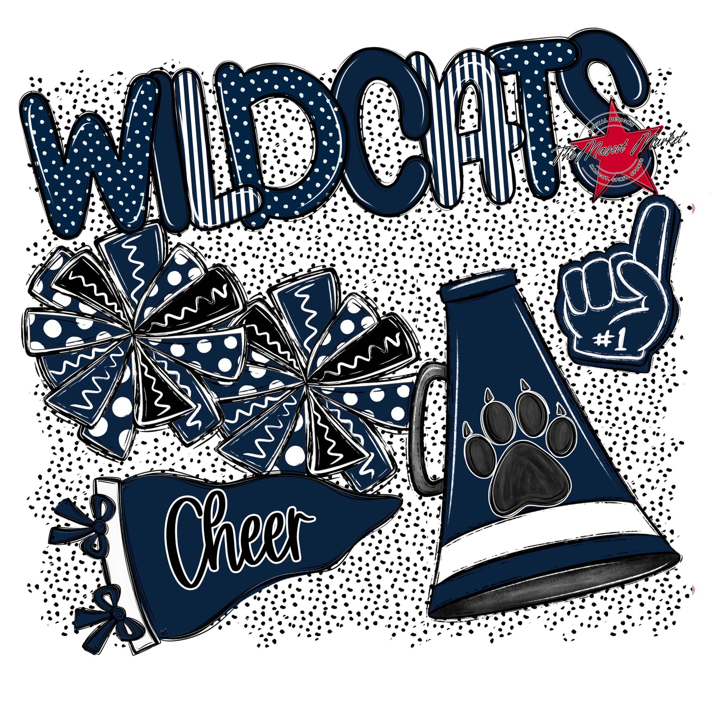 Wildcats Cheer Spirit-Navy