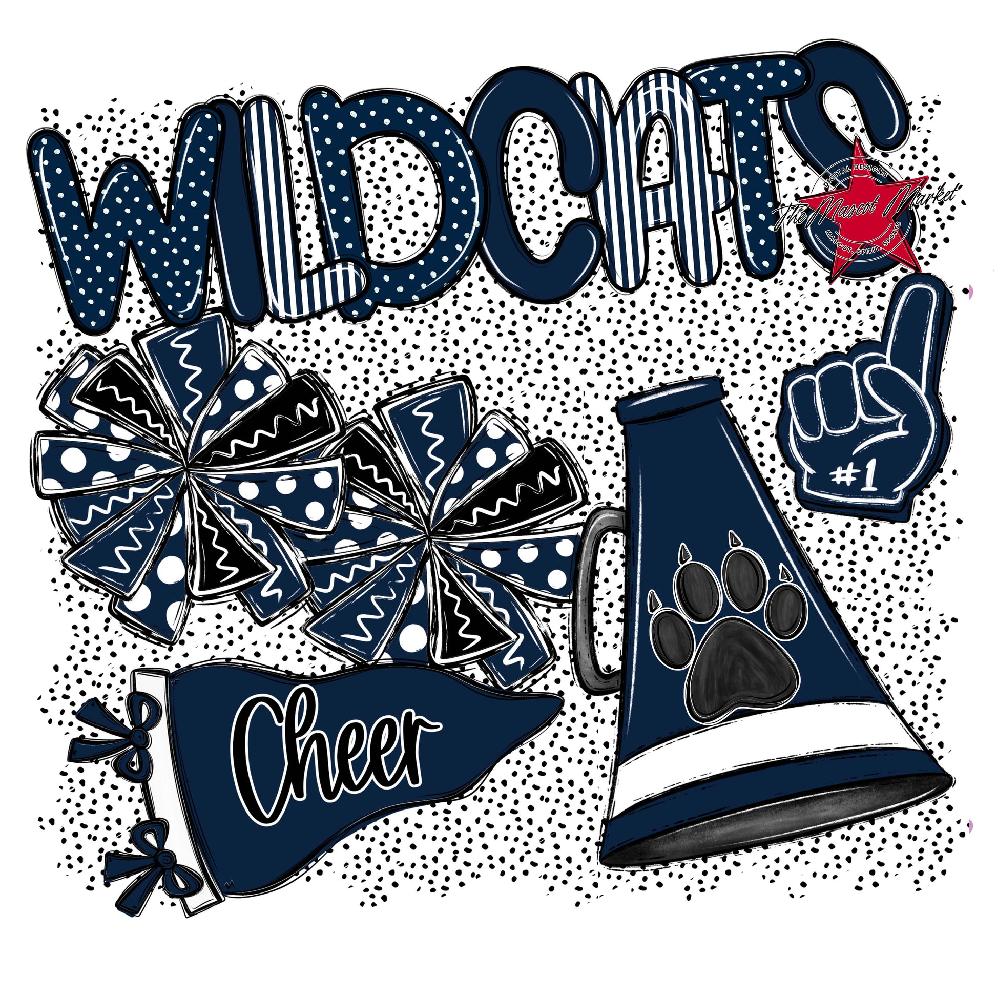 Wildcats Cheer Spirit-Navy