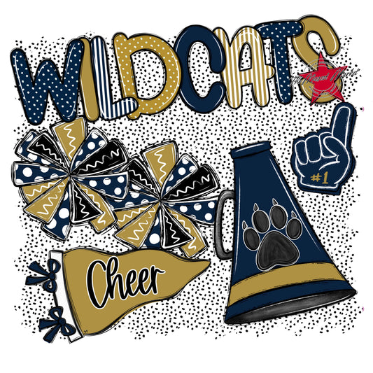 Wildcats Cheer Spirit-Navy & Gold