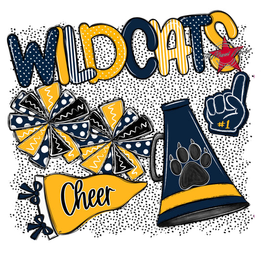Wildcats Cheer Spirit-Navy & Yellow