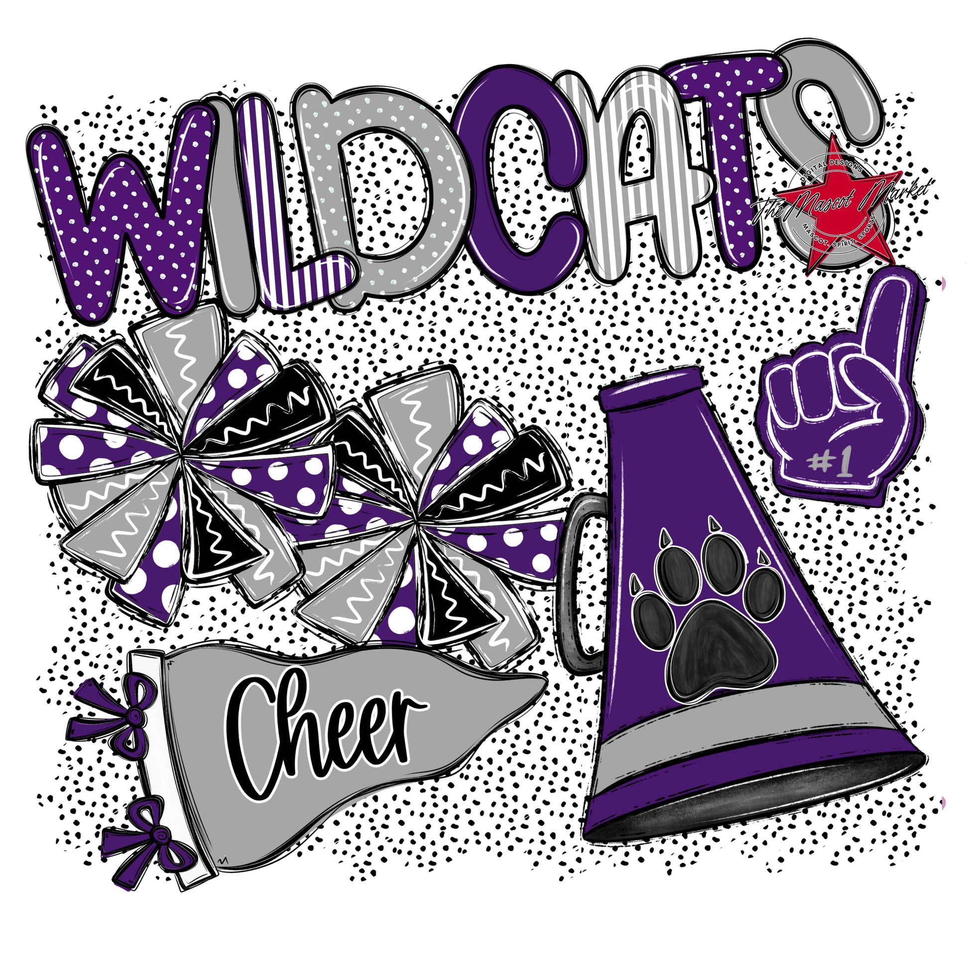 Wildcats Cheer Spirit-Purple & Grey