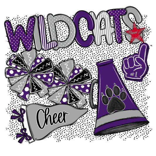 Wildcats Cheer Spirit-Purple & Grey