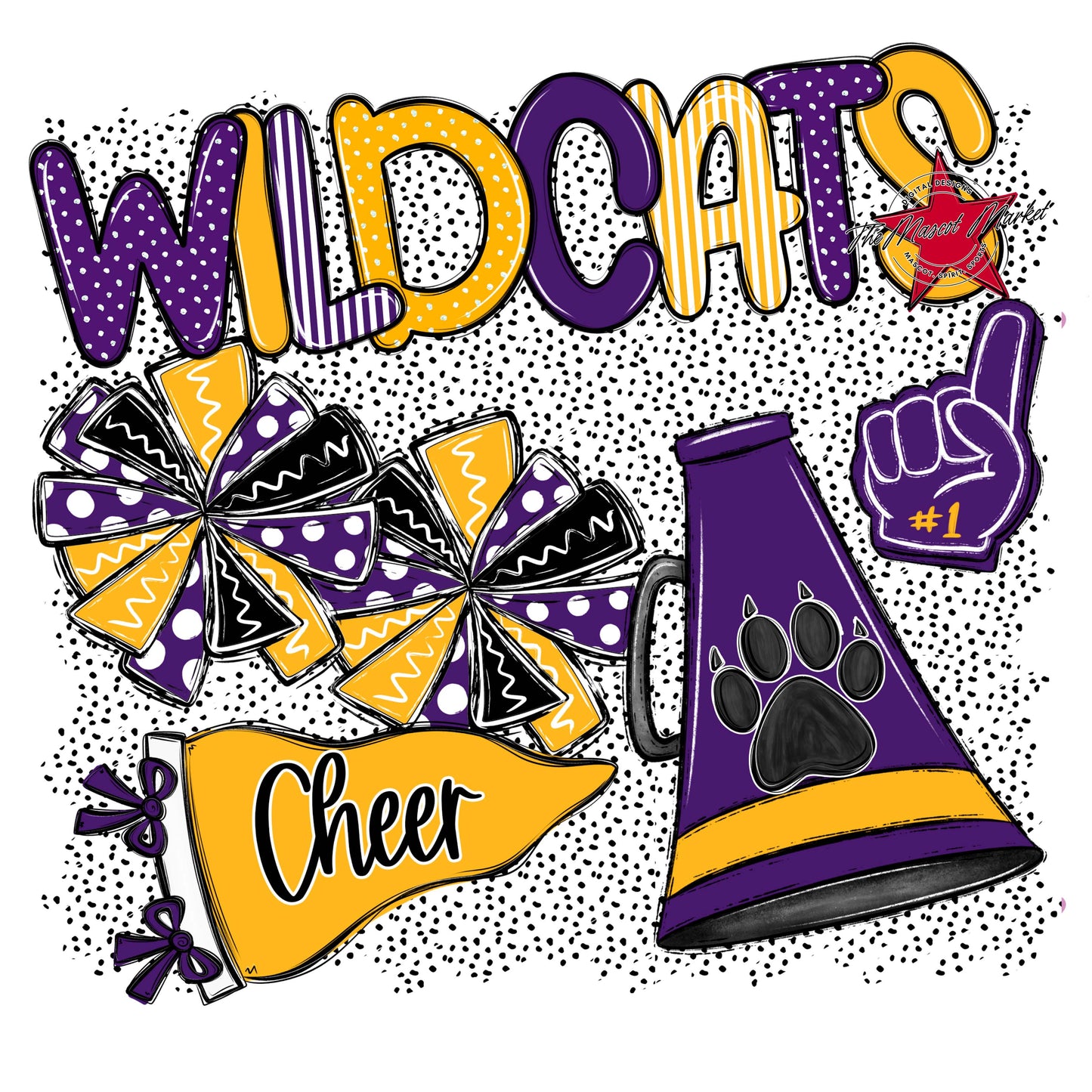 Wildcats Cheer Spirit-Purple & Yellow