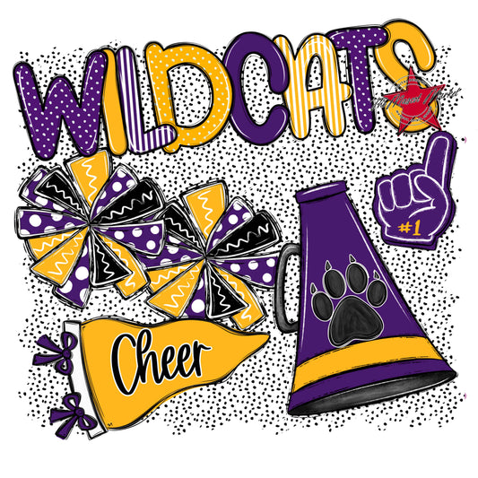 Wildcats Cheer Spirit-Purple & Yellow