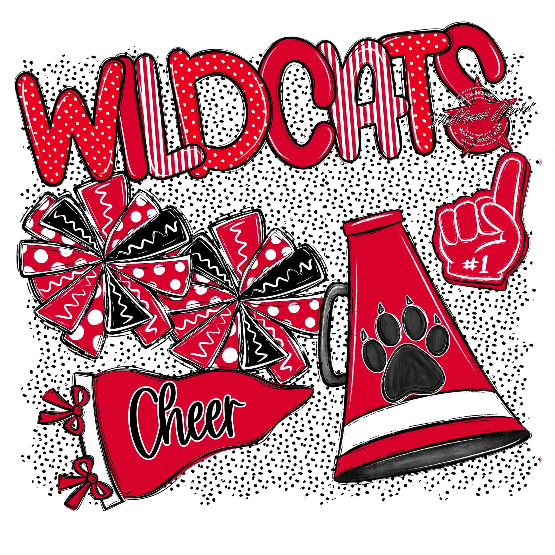 Wildcats Cheer Spirit-Red