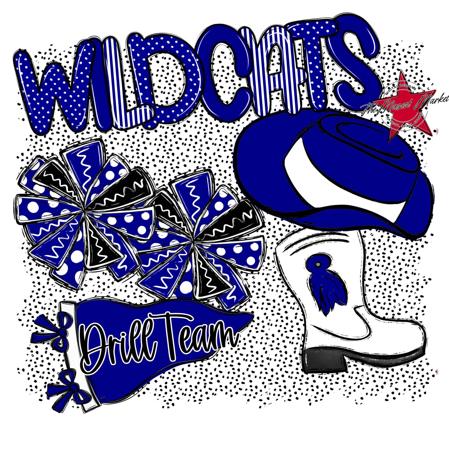 Wildcats Drillteam Spirit-Blue