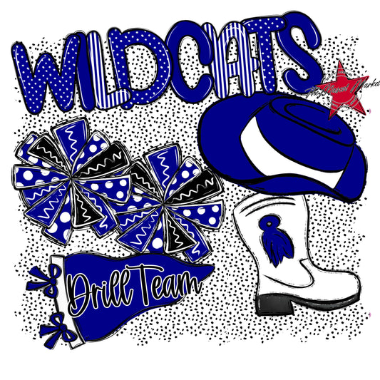 Wildcats Drillteam Spirit-Blue