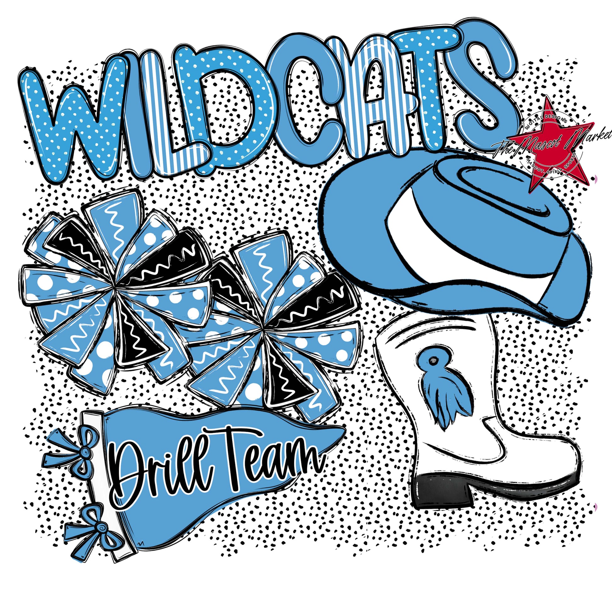 Wildcats Drillteam Spirit-Carolina Blue