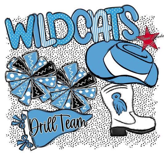 Wildcats Drillteam Spirit-Carolina Blue