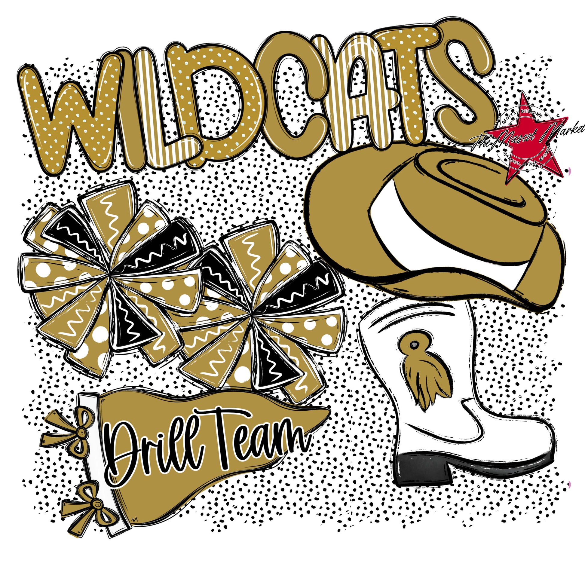 Wildcats Drillteam Spirit-Gold