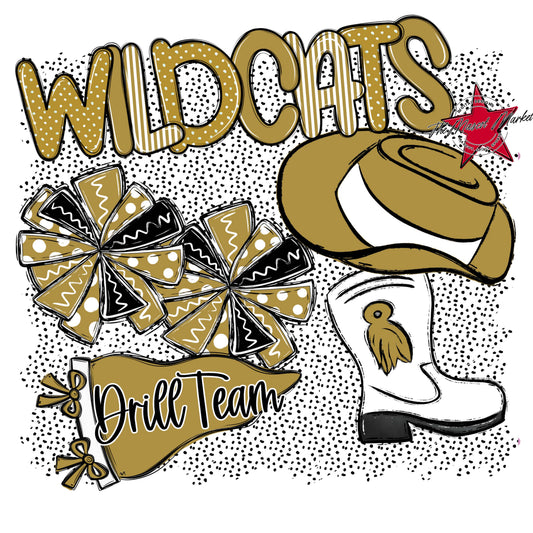 Wildcats Drillteam Spirit-Gold