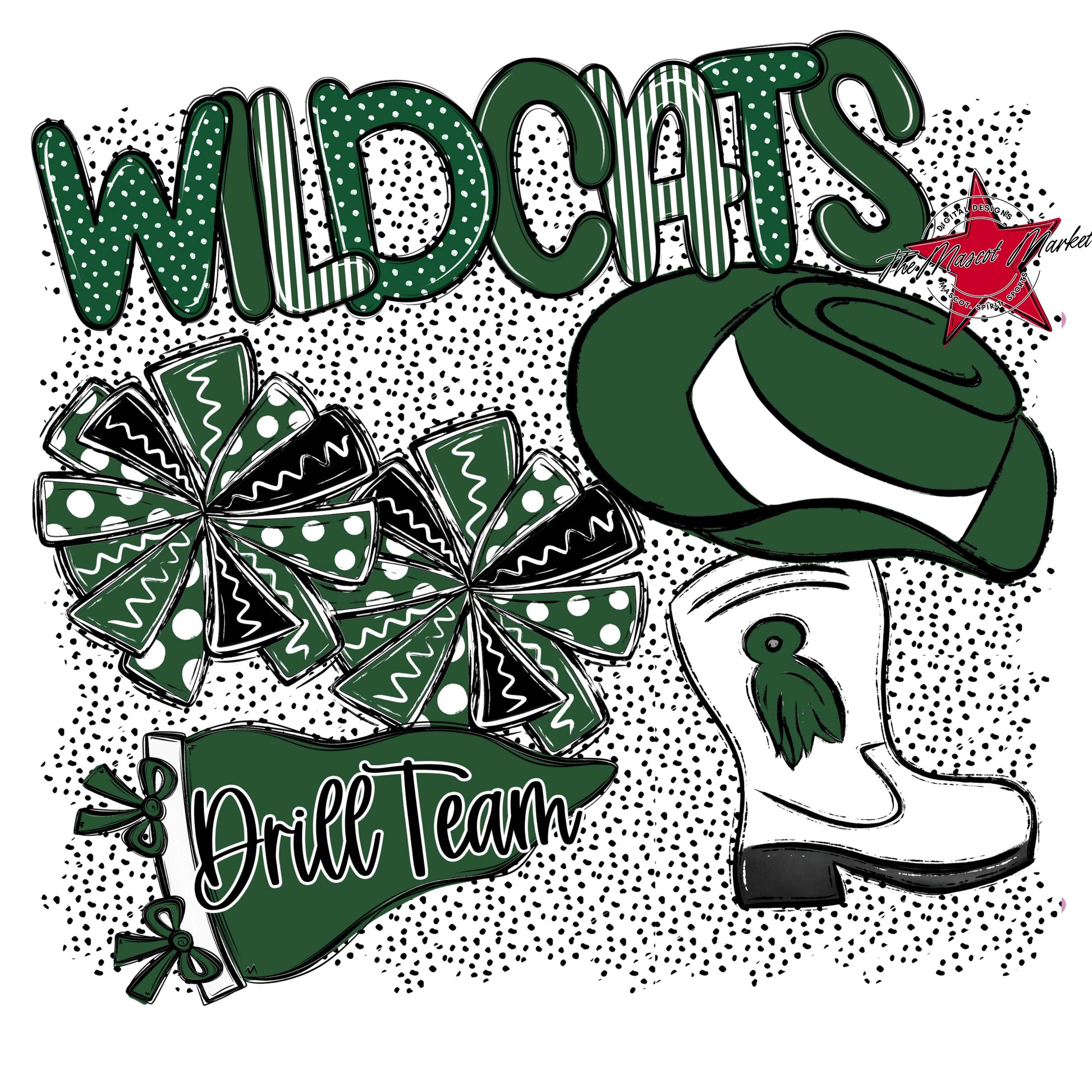 Wildcats Drillteam Spirit-Green