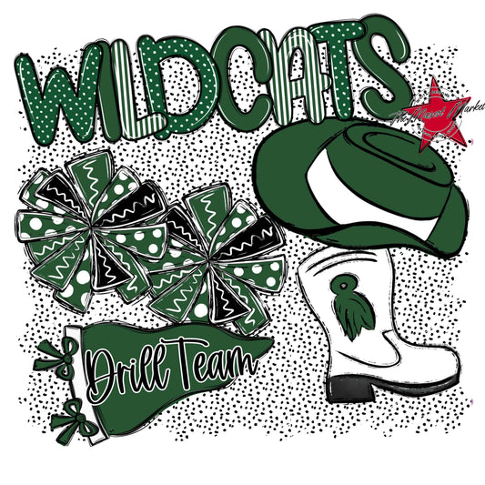 Wildcats Drillteam Spirit-Green