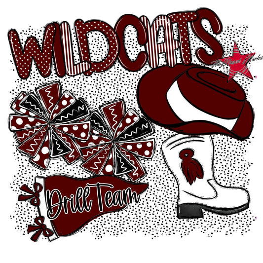 Wildcats Drillteam Spirit-Maroon