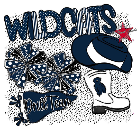 Wildcats Drillteam Spirit-Navy